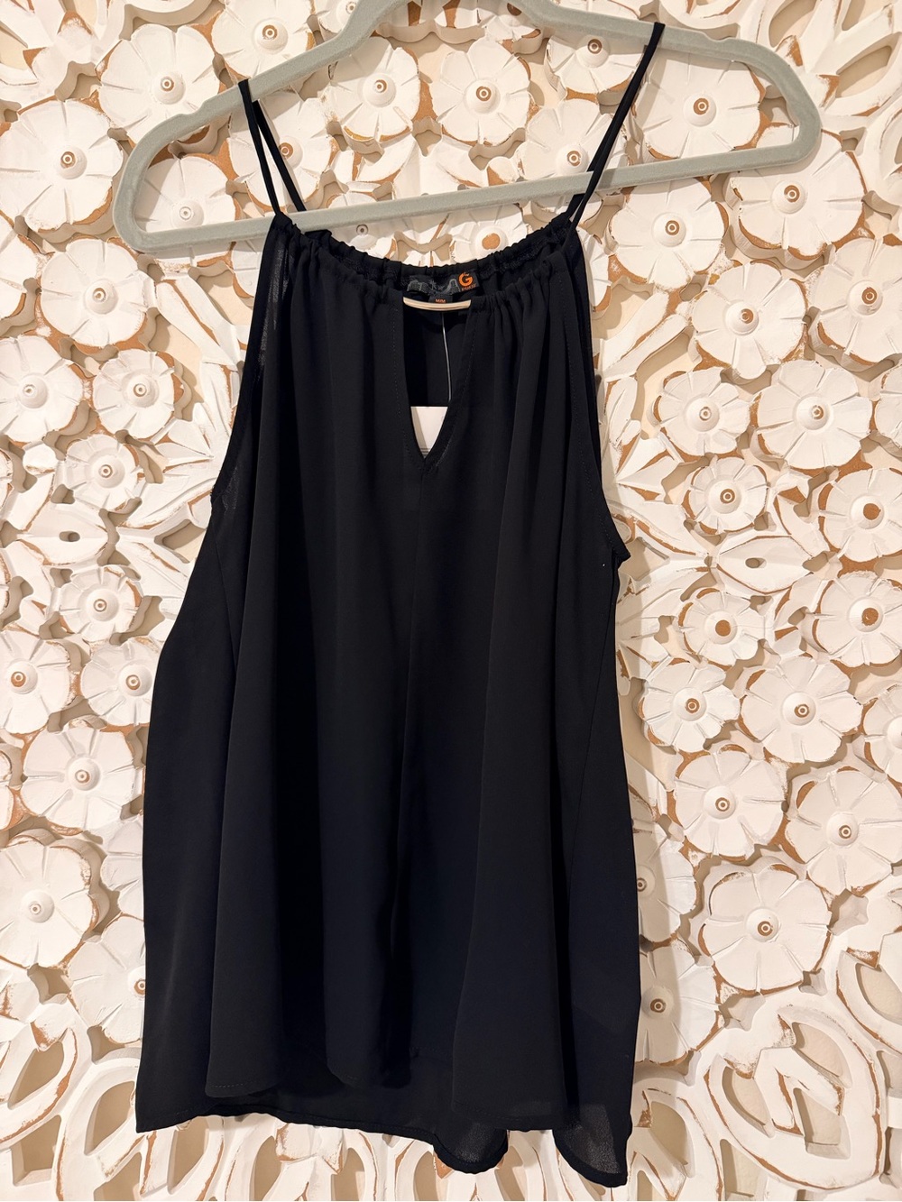 G by Guess Black Spaghetti Strap Flowing Tank Top - NWT - Size Medium